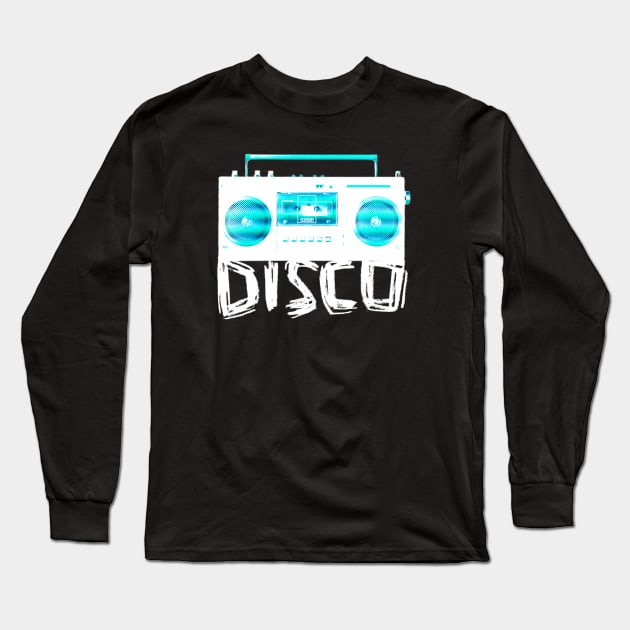 Disco Music, Disco Party Long Sleeve T-Shirt by badlydrawnbabe